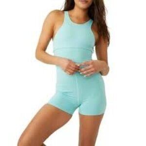NWT  FP Movement M/L Every Single Time Runsie Cascade Blue Romper Free P…